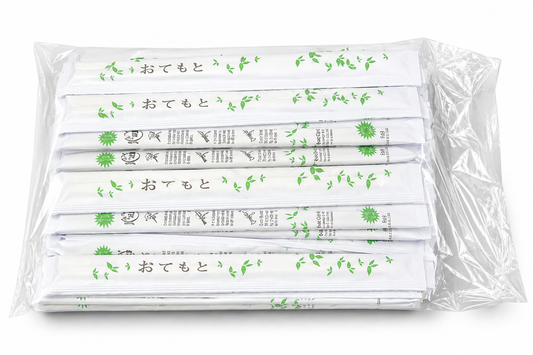 Individually wrapped disposable wooden chopsticks in a clear bag, 65 pack