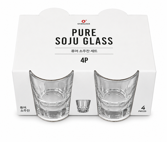 소주잔 Pure soju glass set, box of 4