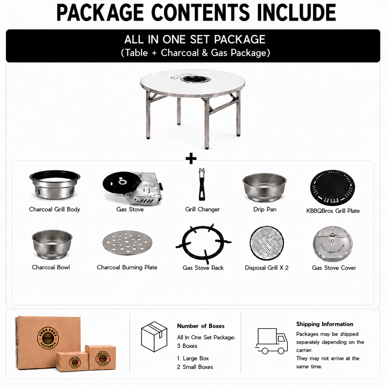 KBBQBros MARU — Round Korean BBQ Grill Table