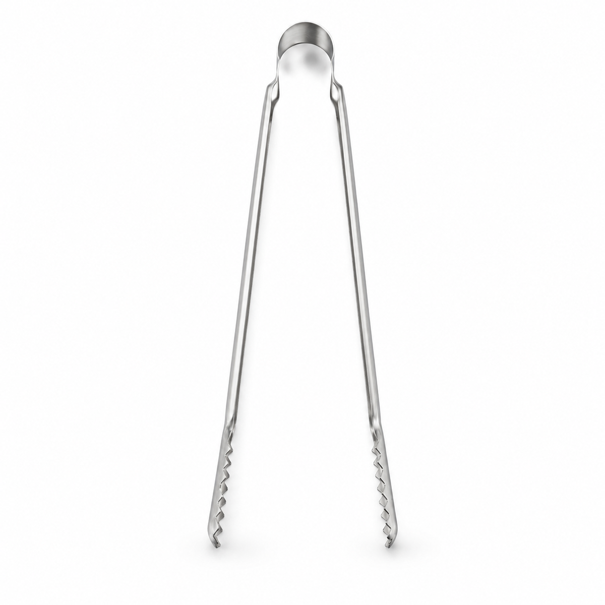 Stainless steel Korean BBQ grill tongs with serrated tips