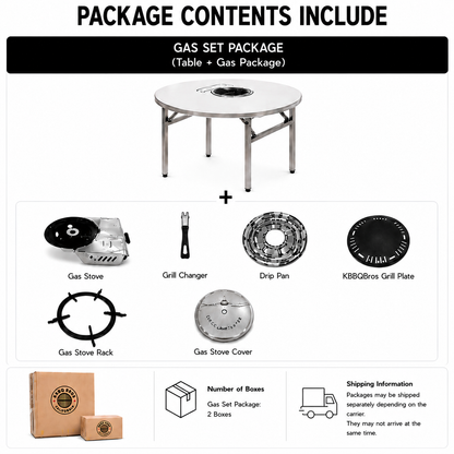 KBBQBros MARU – Round Korean BBQ Grill Table | Charcoal and Gas, Made in Korea