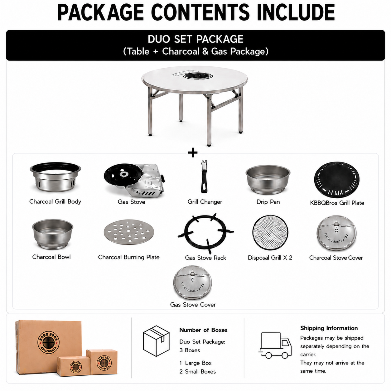 KBBQBros MARU – Round Korean BBQ Grill Table | Charcoal and Gas, Made in Korea