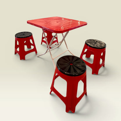 Pocha Table Set (Table + 4 Stools)