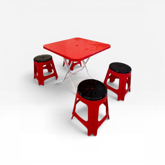 Pocha Table Set (Table + 4 Stools)