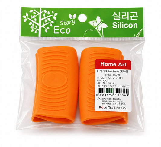 실리콘 손잡이 orange silicone pot handle holders, two per pack